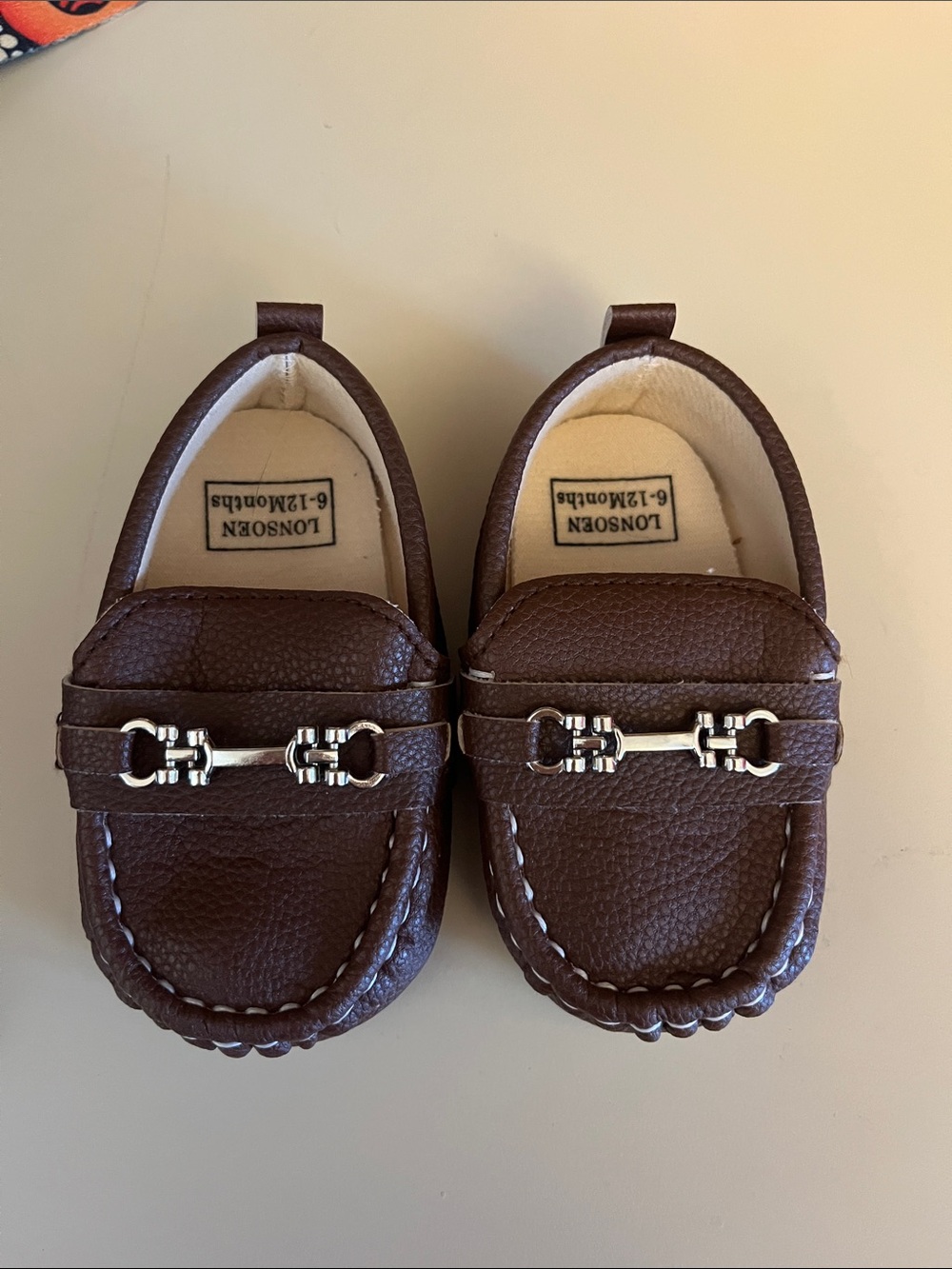 Brown Kids Loafers with Silver Bit Detail